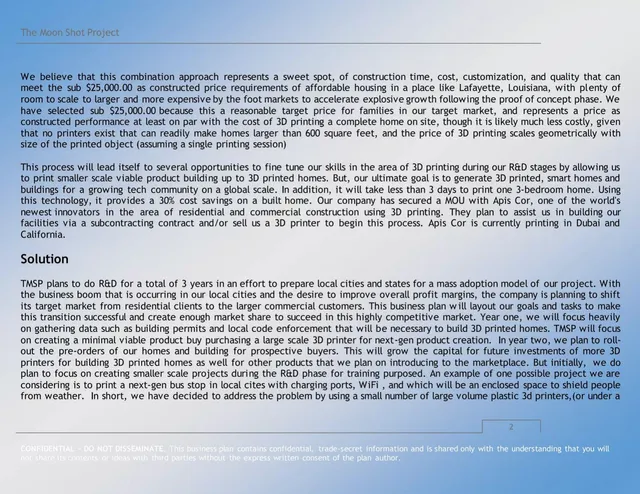 Product / solution slide 3 from The Moon Shot Project