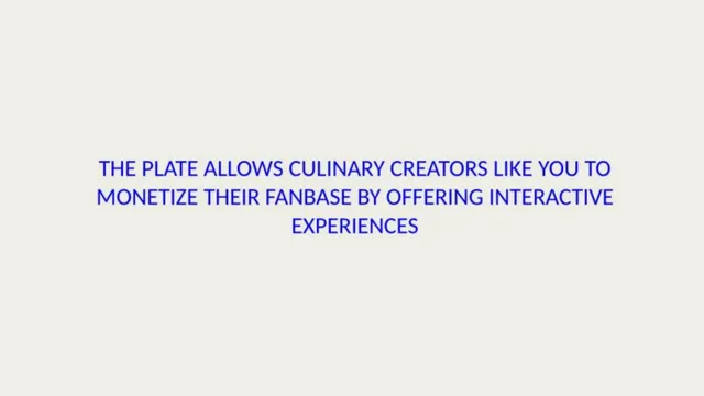 Business model / revenue streams slide 2 from The Plate
