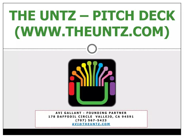 The Untz pitch deck cover