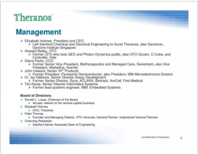 Team slide 4 from Theranos