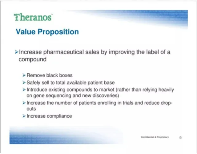 Product / solution slide 9 from Theranos