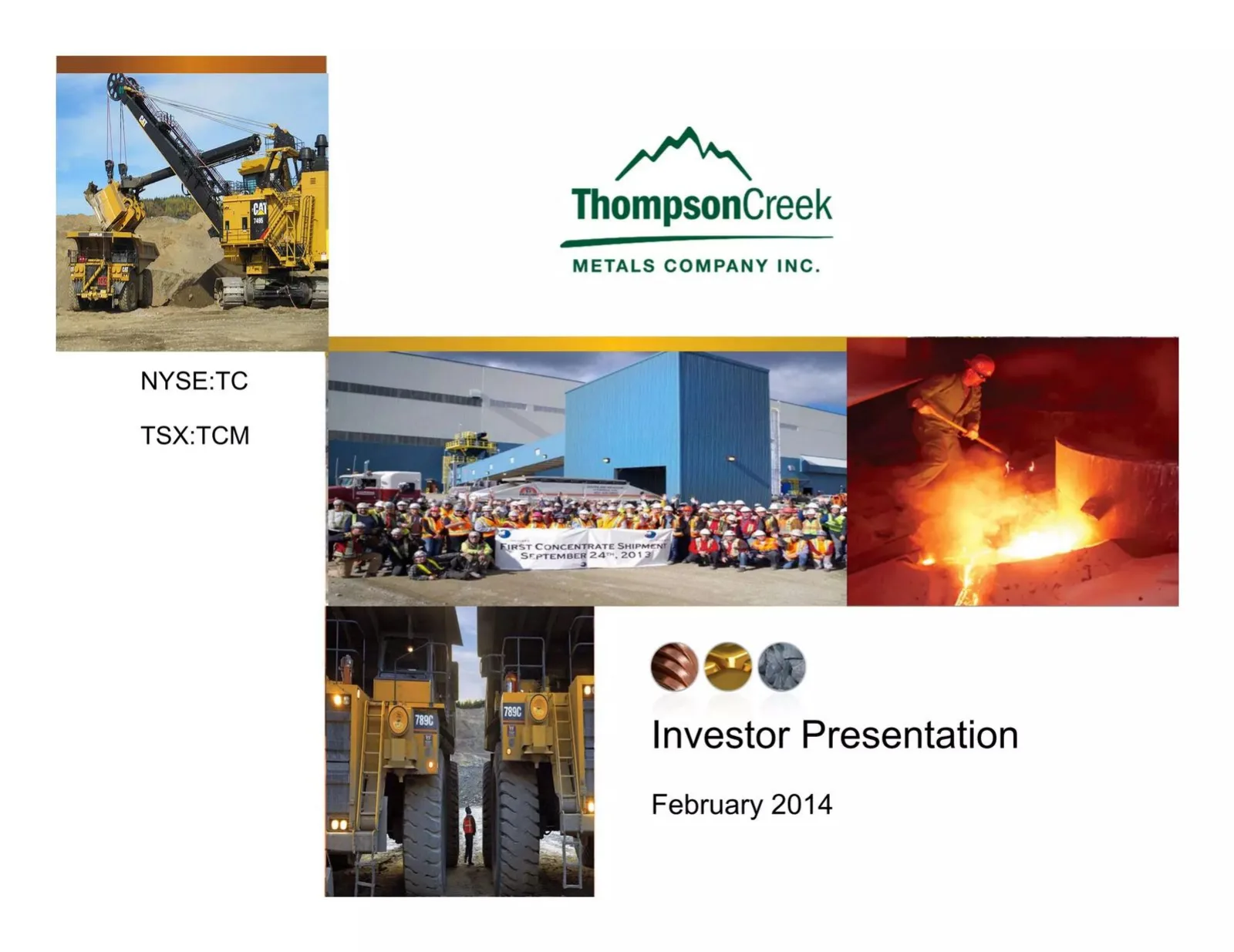 Thompson Creek Metals Company Inc. pitch deck slide