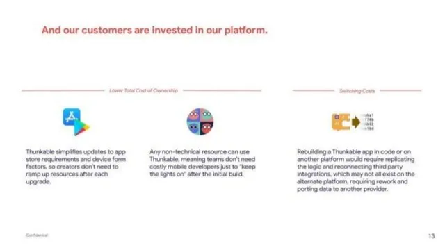 Product / solution slide 8 from Thunkable