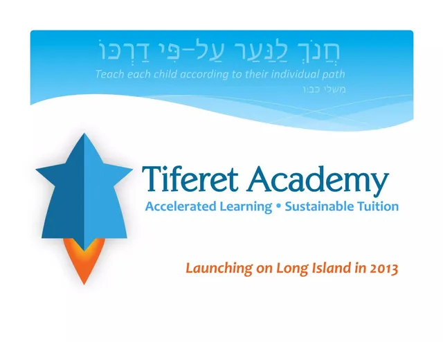 Tiferet Academy pitch deck cover