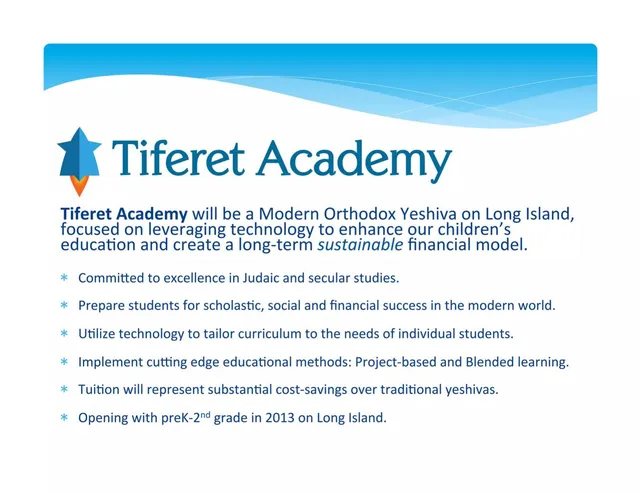 Product / solution slide 2 from Tiferet Academy