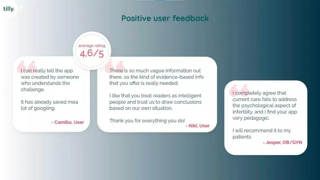 Reviews / testimonials / feedback slide 9 from Tilly