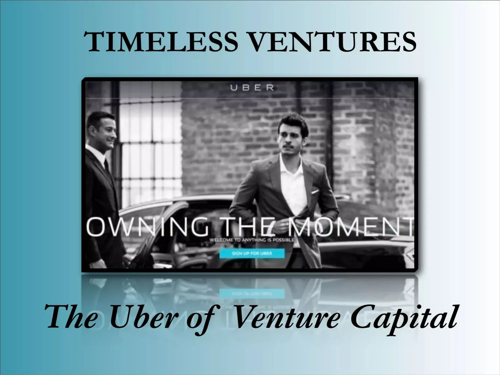 Timeless Ventures pitch deck slide