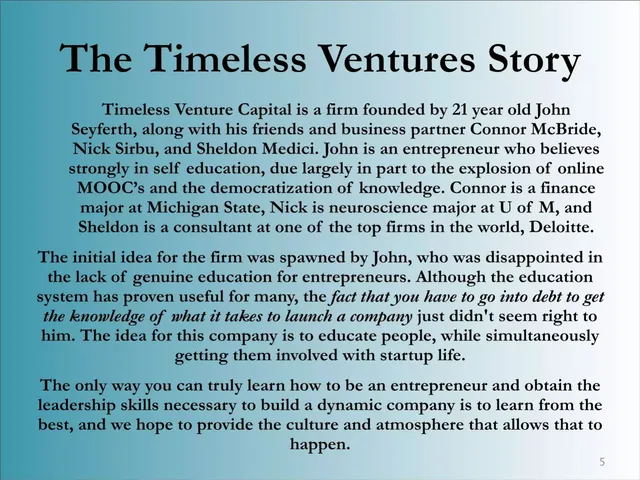 Team slide 5 from Timeless Ventures