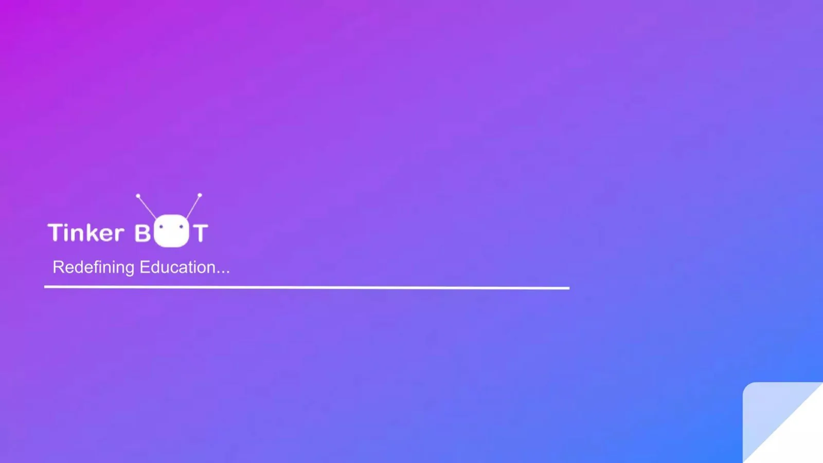 Tinker Bot pitch deck slide