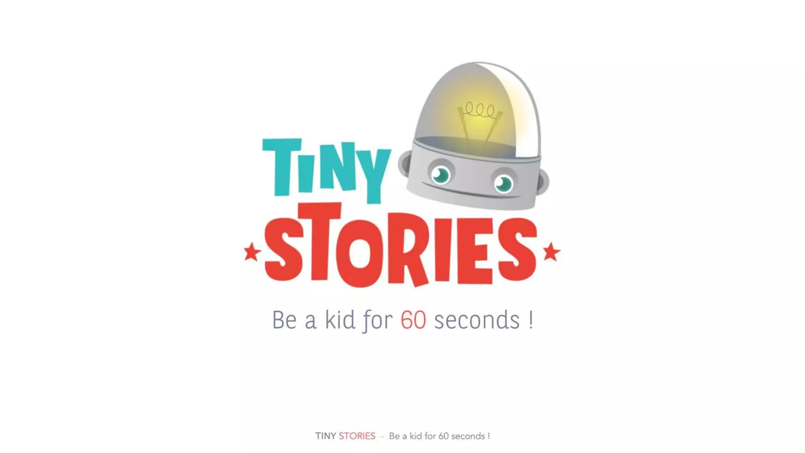 Tiny Stories pitch deck slide