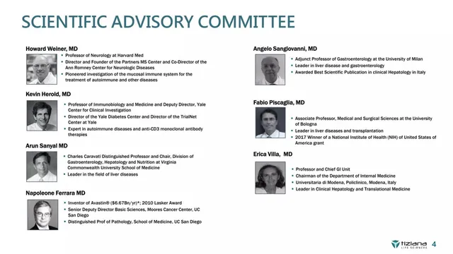 Team slide 4 from Tiziana Life Sciences
