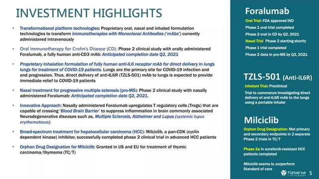 Traction slide 5 from Tiziana Life Sciences