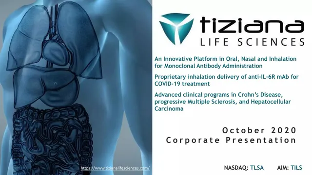 Tiziana Life Sciences (TLSA) pitch deck cover