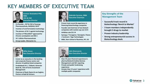Team slide 3 from Tiziana Life Sciences (TLSA)