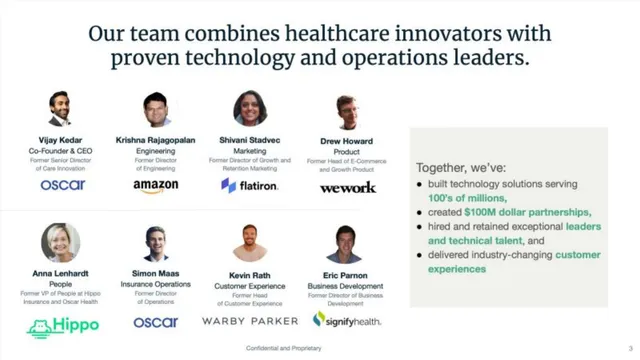 Team slide 3 from Tomorrow Health