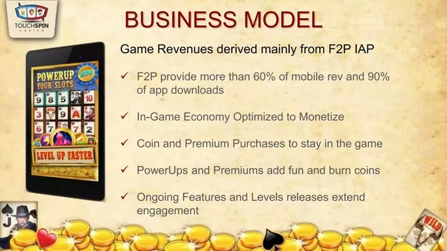 Business model / revenue streams slide 4 from TouchSpin Gaming