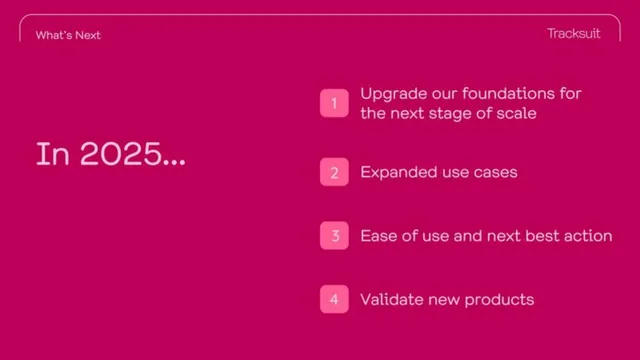 Roadmap slide 13 from Tracksuit
