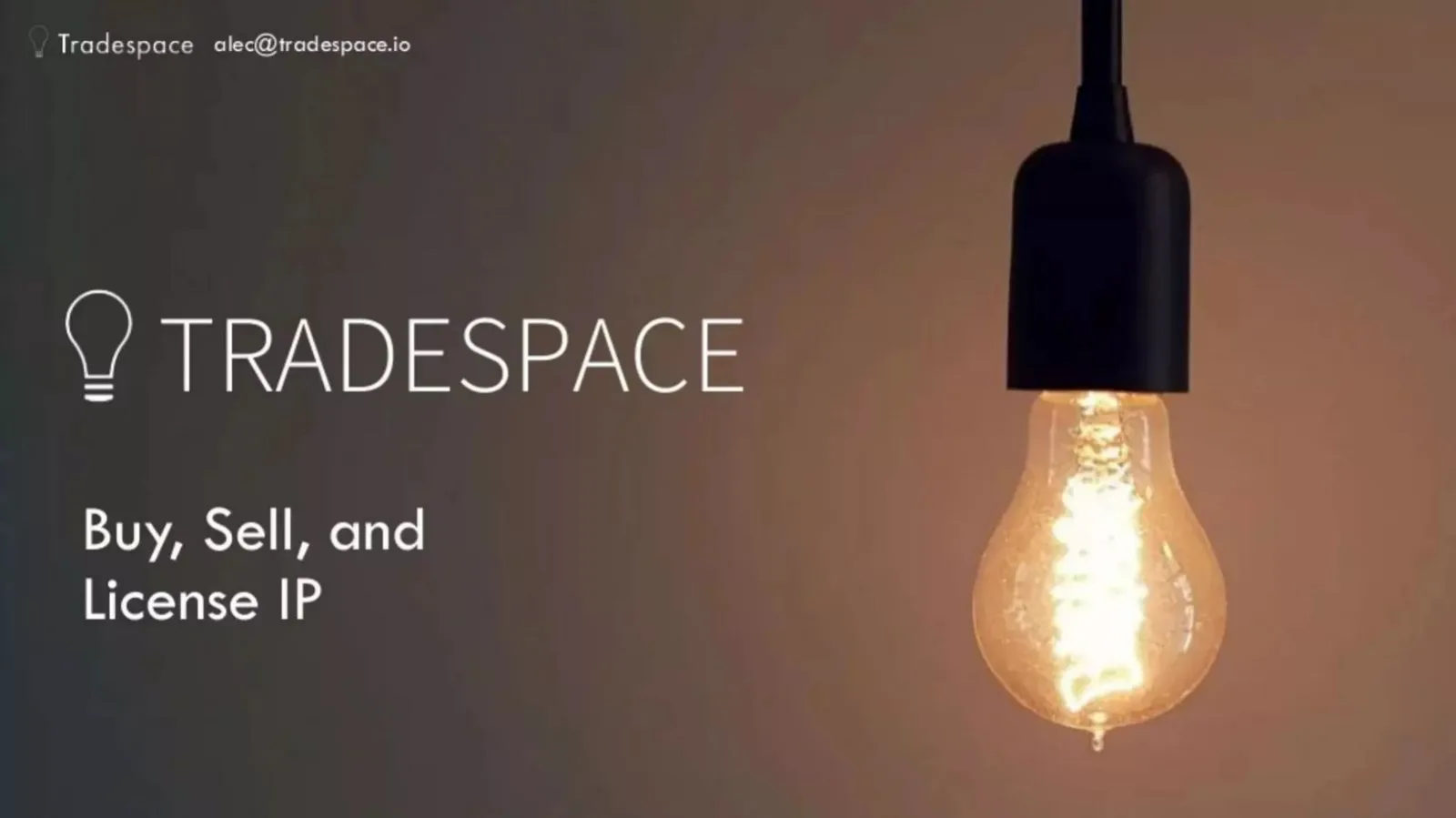 Tradespace pitch deck slide