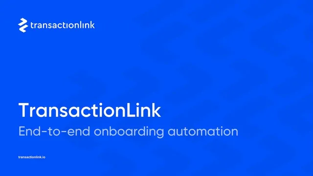 TransactionLink pitch deck cover