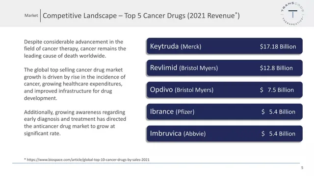 Competitors slide 5 from TransCode Therapeutics
