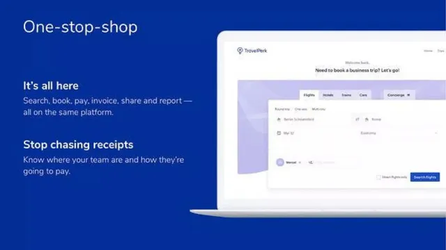 Product / solution slide 9 from TravelPerk