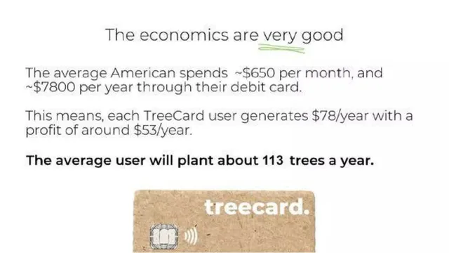 Business model / revenue streams slide 6 from Treecard