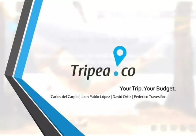 Tripea pitch deck cover