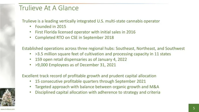 Company overview slide 5 from Trulieve