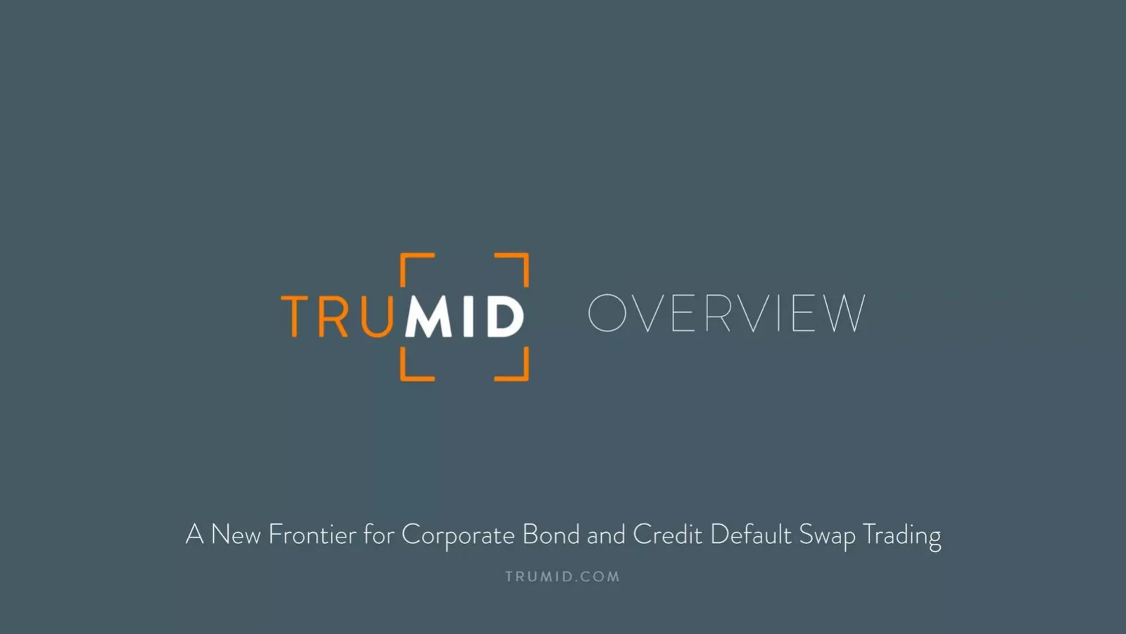 Trumid pitch deck slide