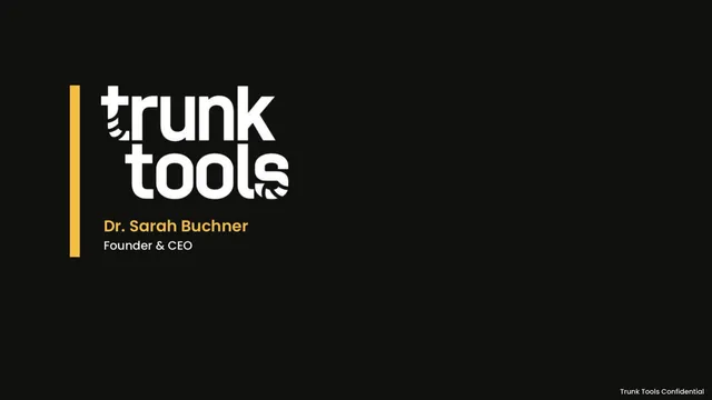 Trunk Tools pitch deck cover