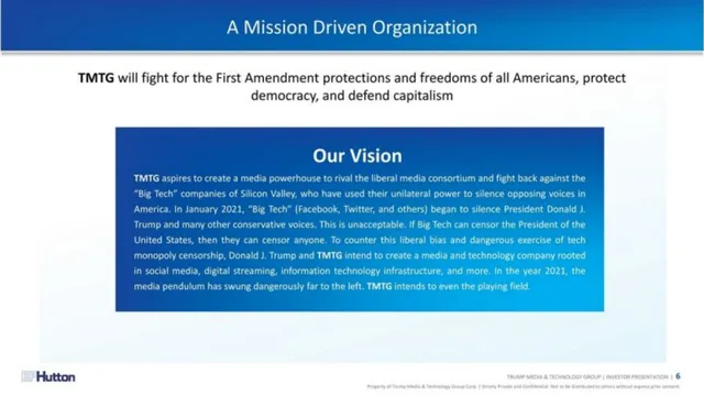 Vision slide 6 from Truth Social SPAC