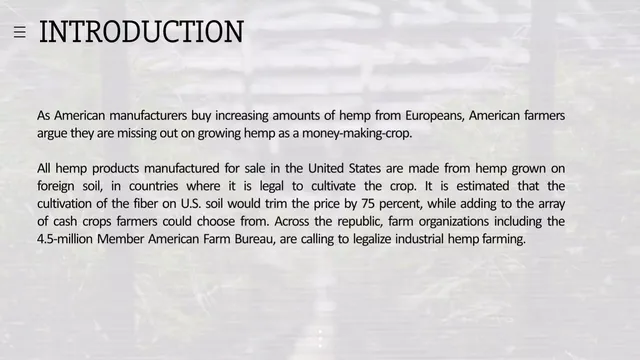 Market analysis / overview slide 2 from Turned International Agriculture