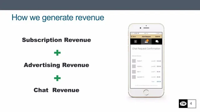 Business model / revenue streams slide 4 from TurtleWise