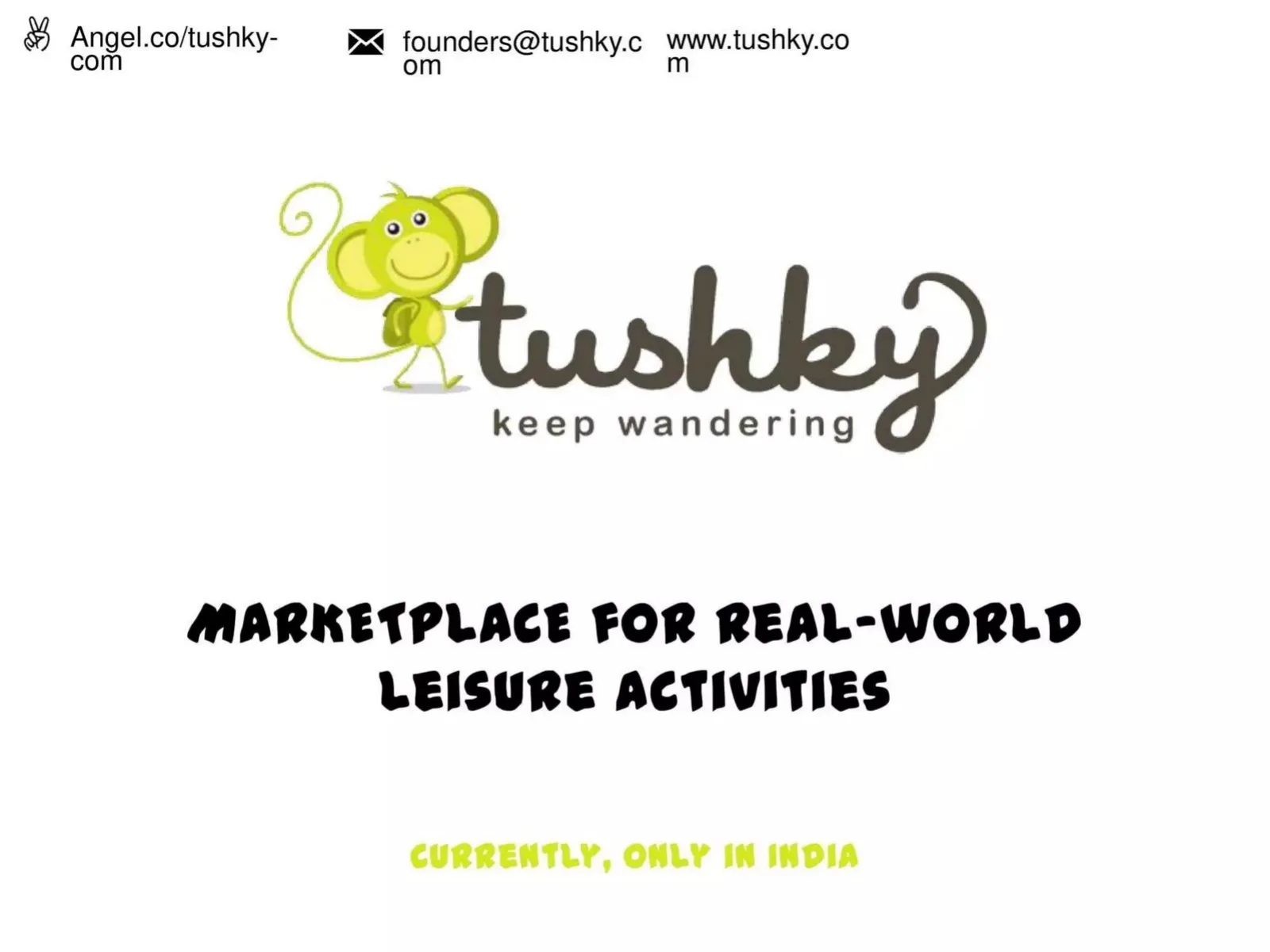 Tushky pitch deck slide