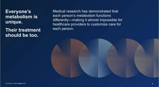 Problem slide 4 from Twin Health