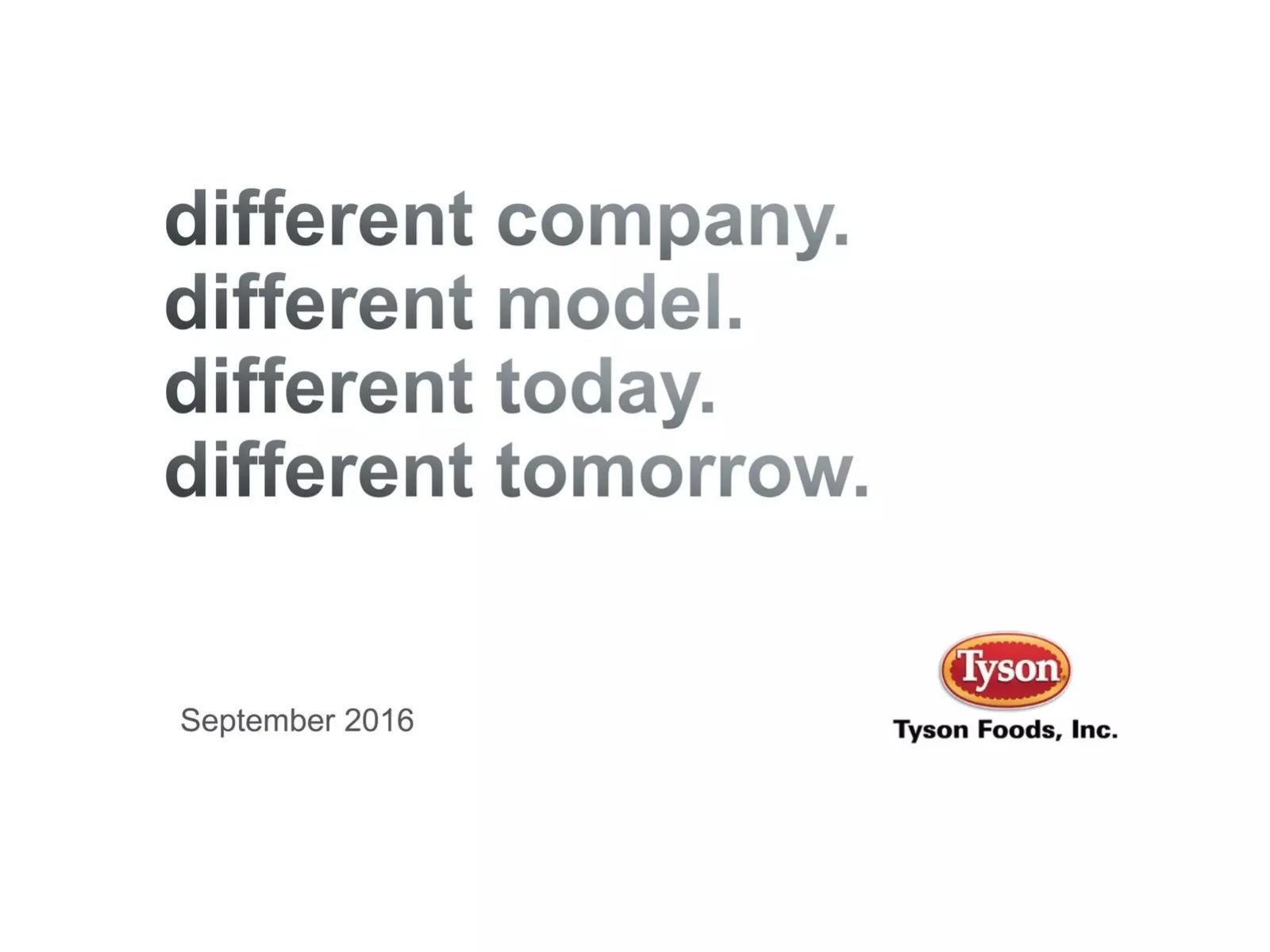 Tyson Foods, Inc. (TSN) pitch deck slide