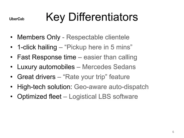 Product / solution slide 6 from UberCab (Uber)