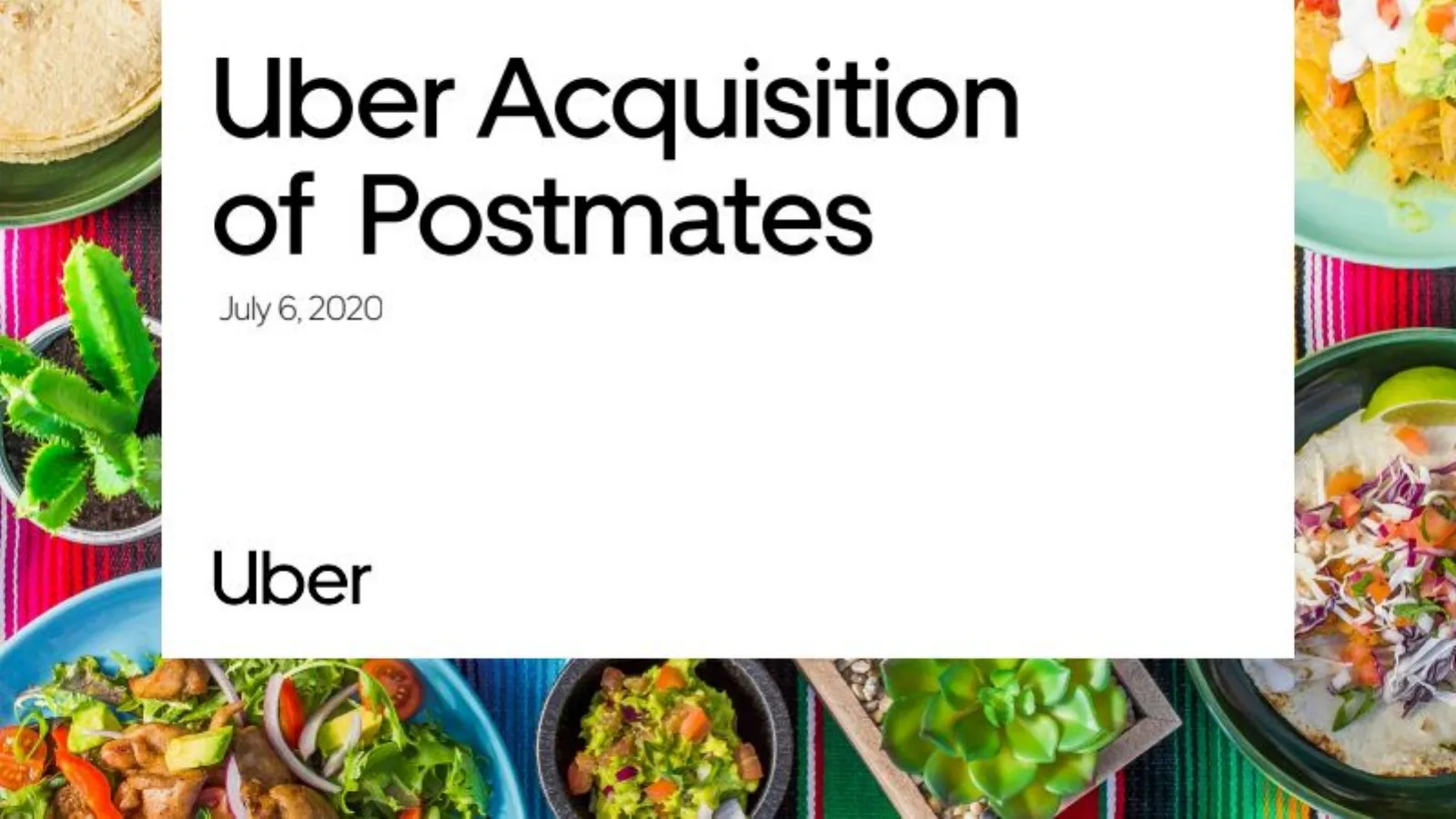 Postmates (Acquired by Uber) pitch deck slide