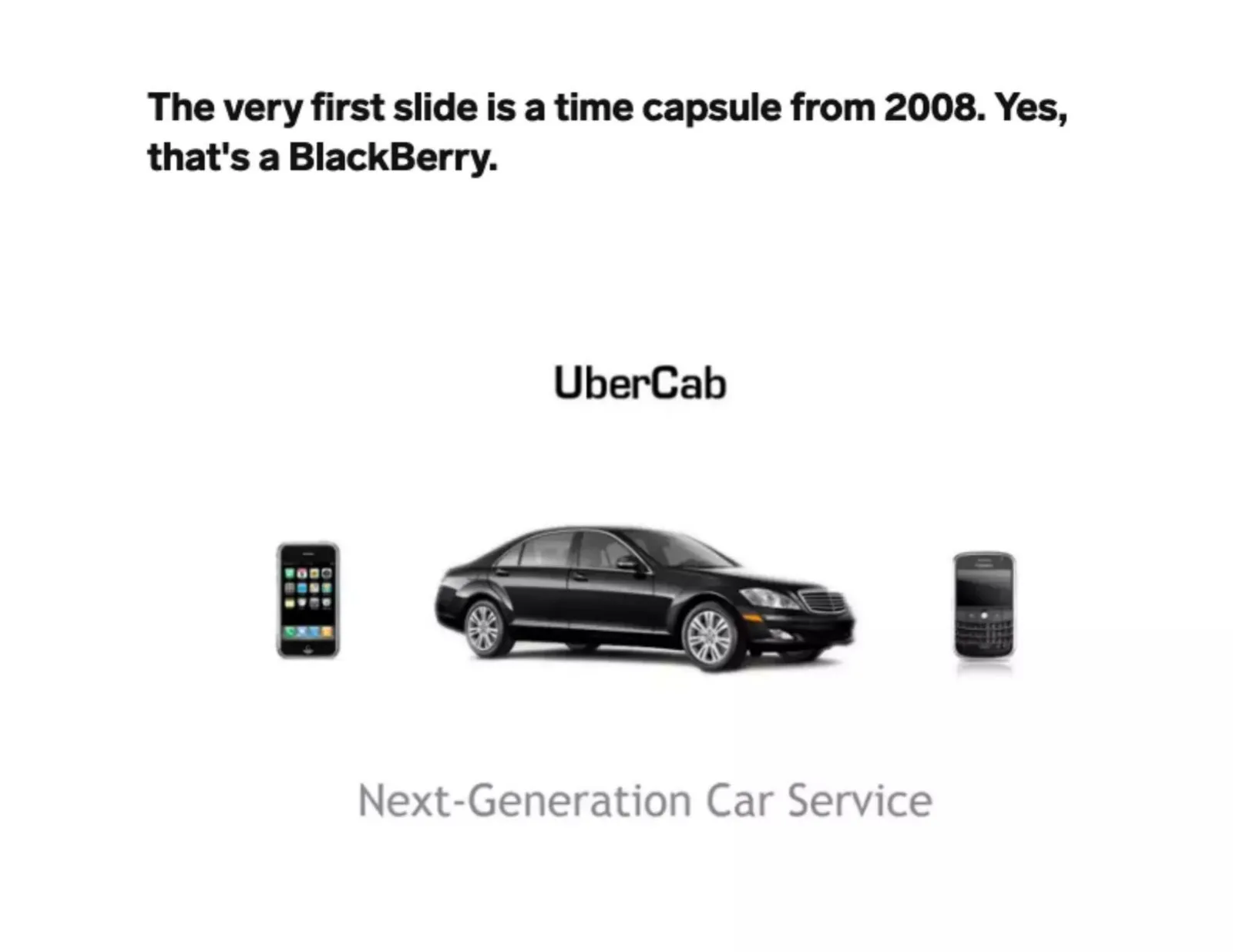 Uber pitch deck slide