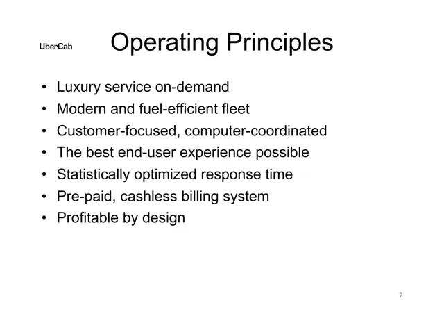 Product / solution slide 7 from Uber