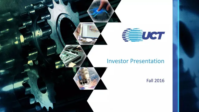 UCT (Ultra Clean Holdings) pitch deck cover