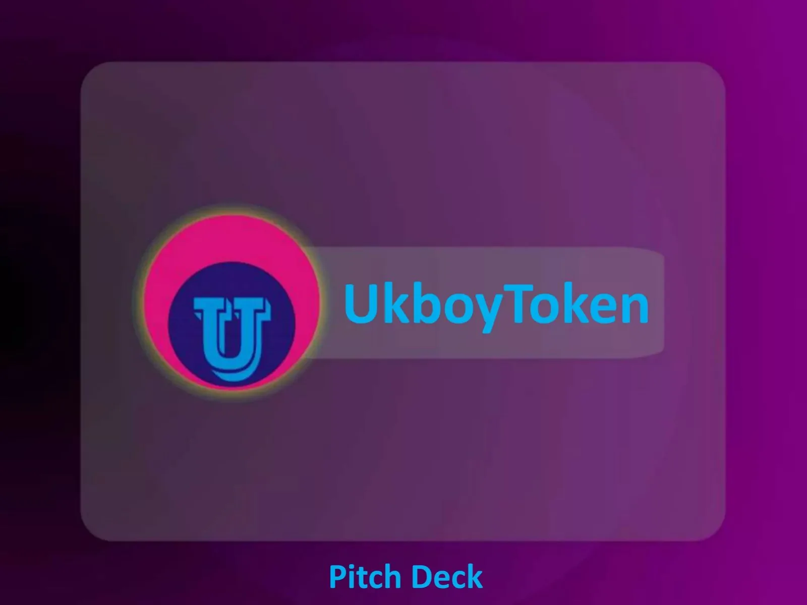 UkboyToken pitch deck slide