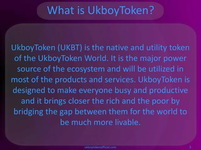 Product / solution slide 4 from UkboyToken
