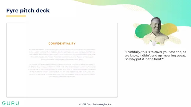 Disclaimer slide 4 from Fyre