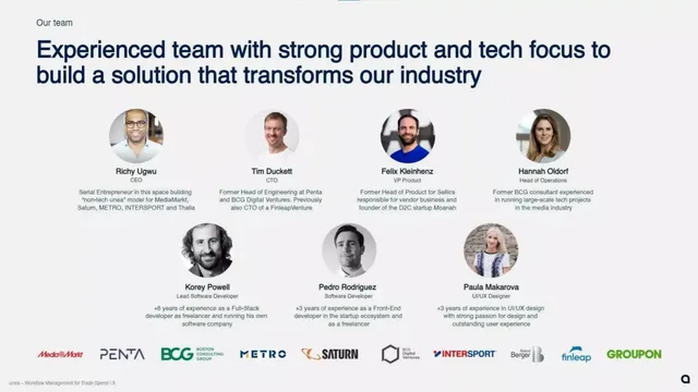 Team slide 9 from Unea