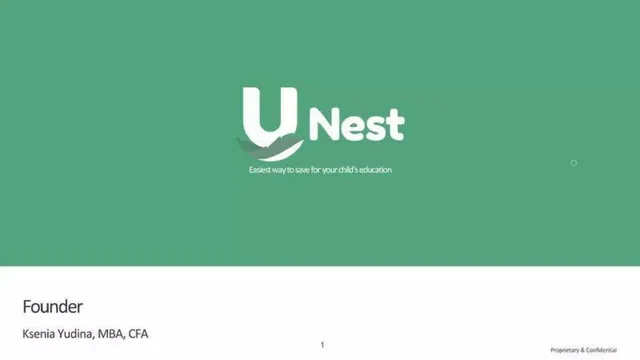 UNest pitch deck cover