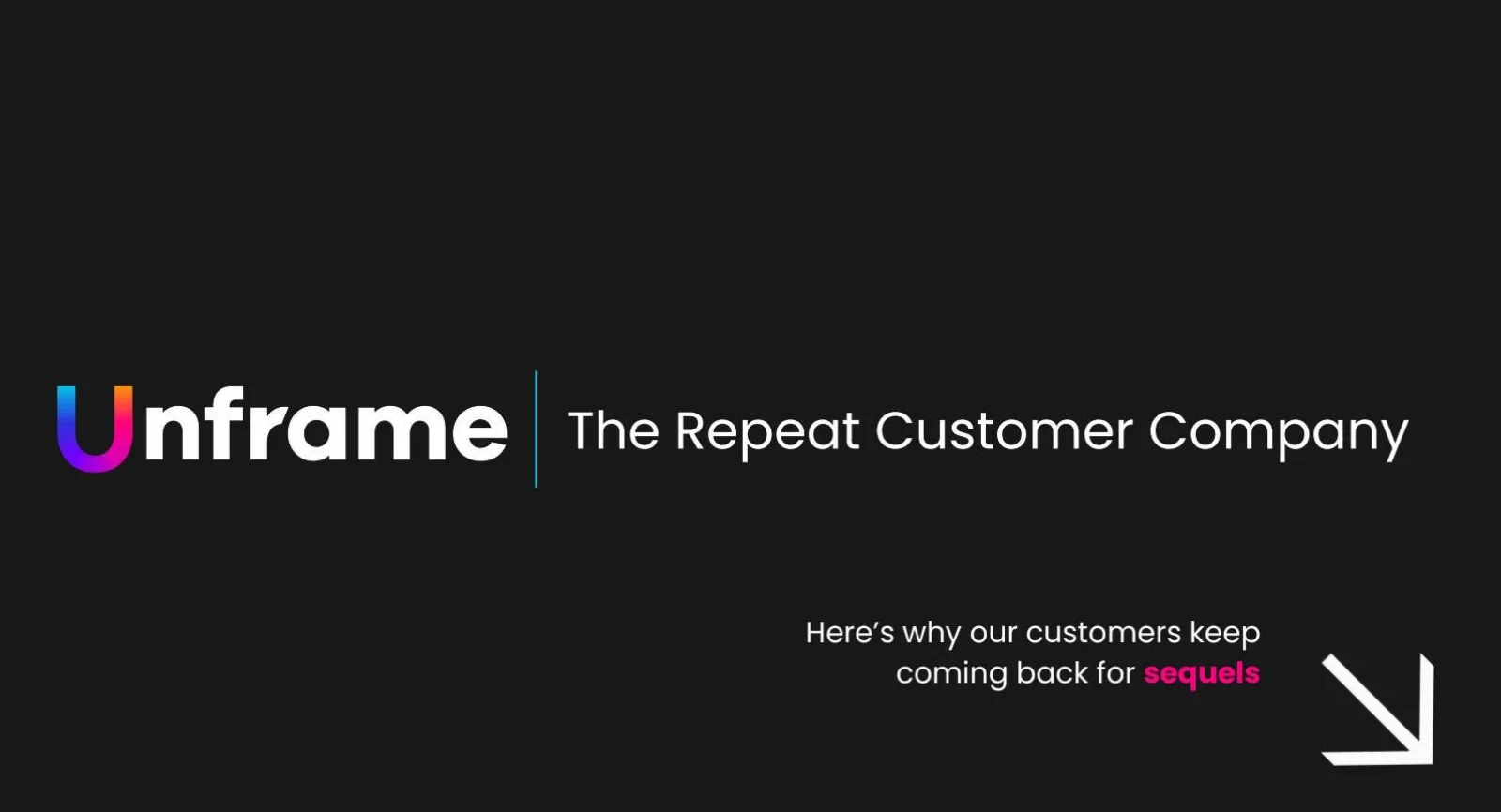 Unframe pitch deck slide