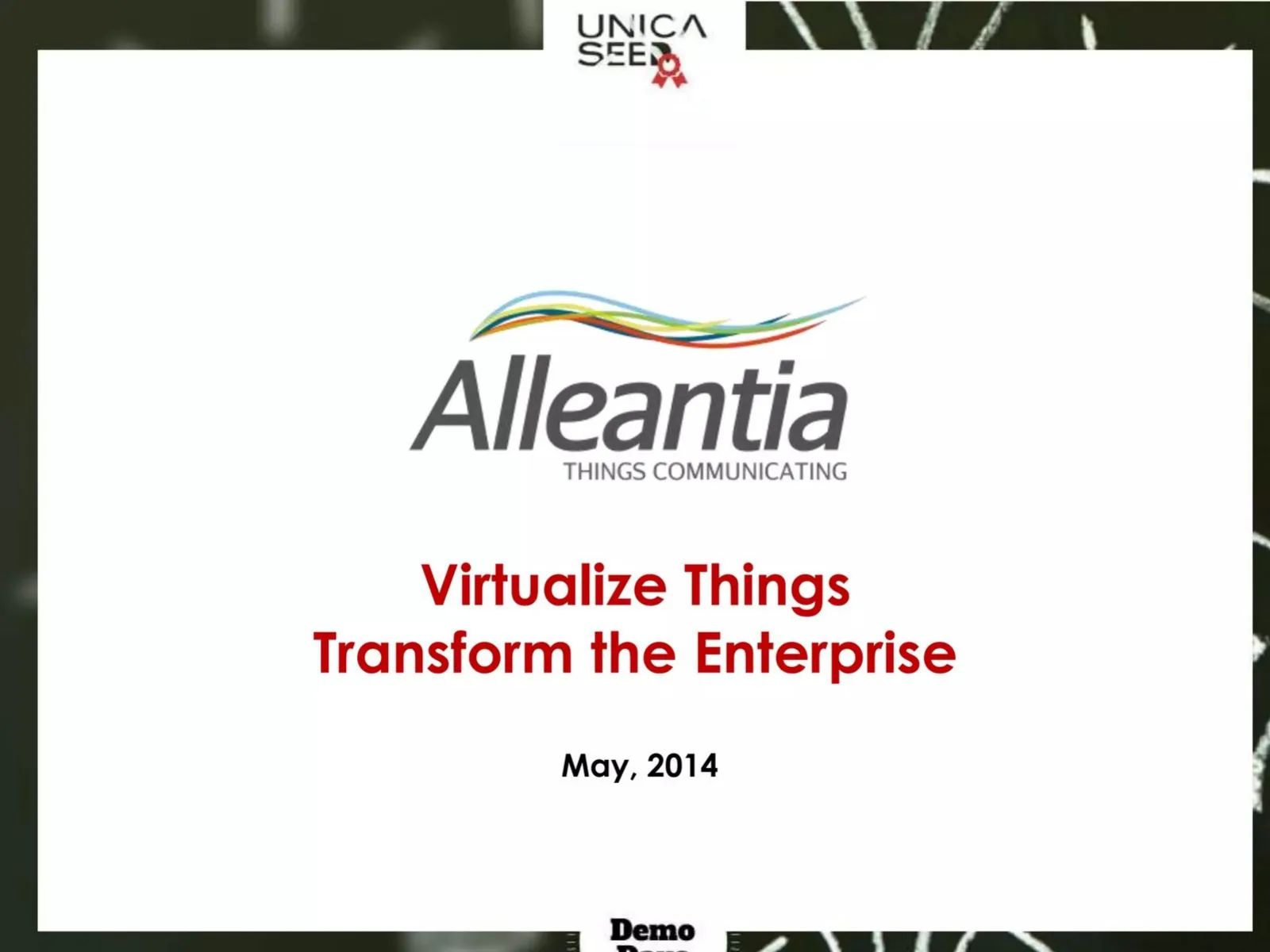 Alleantia pitch deck slide