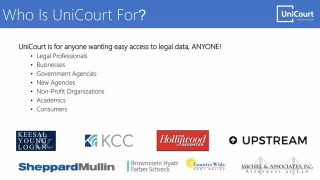 Market analysis / overview slide 5 from UniCourt