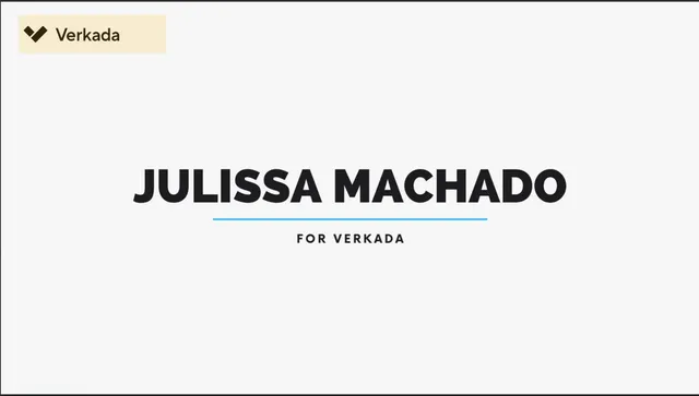 Julissa Machado (Personal Pitch) pitch deck cover